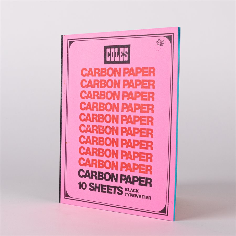 Small 40-page Carbon notebook Pink cover, blue pages