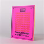 Petit cahier Carbone de 40 pages Couverture rose, pages jaune