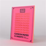 Petit cahier Carbone de 40 pages Couverture rose, pages orange