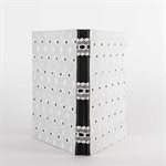 White lace notebook with black pages