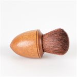 Small makeup brush in wood and goat hair