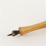 Old-fashioned designer-shaped pen (Canary and mahogany)