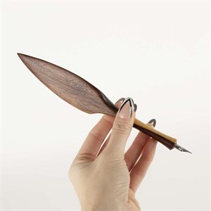 Old-fashioned designer-shaped pen (Katalox et noyer)