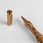 Stylo roller en bois avec capuchon en métal