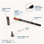 Stylo roller en bois avec capuchon en métal