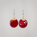 Pastille Earrings – Red and Yellow