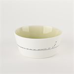 Small flared ceramic bowl with green interior