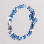 Bracelet ajustable à deux tours en billes de porcelaine façonnées à la main 7