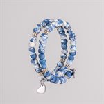 Bracelet ajustable à deux tours en billes de porcelaine façonnées à la main 9