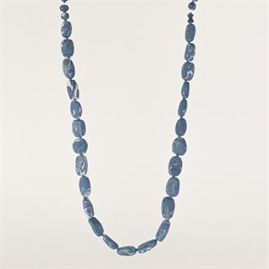 Blue and white clay necklace 1