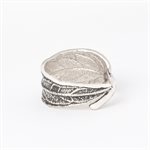 Silver Milkweed Leaf Ring