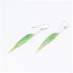 Silver white willow leaf earring