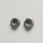 Mini Hex Nut Stud Earrings in oxidized silver