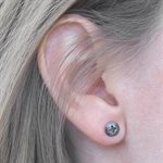Boucles d’oreilles Vis étoile Phillips en argent oxydé