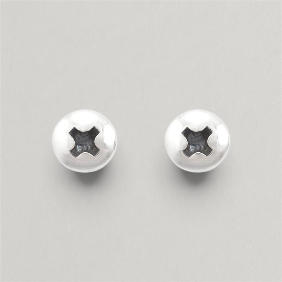 Phillips Screw Stud Earrings in polished silver