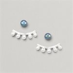 Five Ball and Pearl Ear Jackets – black pearl