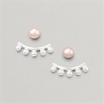 Five Ball and Pearl Ear Jackets – pink pearl