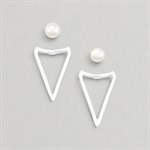 Triangle and Pearl Ear Jackets – white pearl