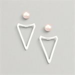 Triangle and Pearl Ear Jackets – pink pearl