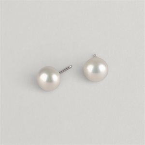 Boucles d’oreilles Grandes perles solitaires – perle blanche