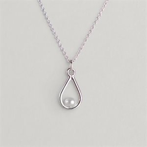 Pendentif Goutte et perle – perle blanche