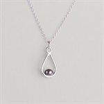 Pendentif Goutte et perle – perle noire