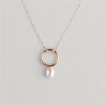 Collier Cercle et perle Keshi – 16 po
