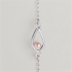 Teardrop and Freshwater Pearl Bracelet – pink pearl – S / M