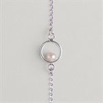 Bracelet Cercle et perle d’eau douce – perle blanche – P / M