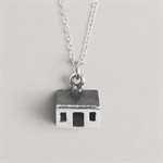 Pendentif Maison Monopoly en argent oxydé