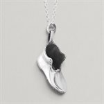 Pendentif Chaussure Monopoly en argent poli