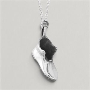 Pendentif Chaussure Monopoly en argent poli