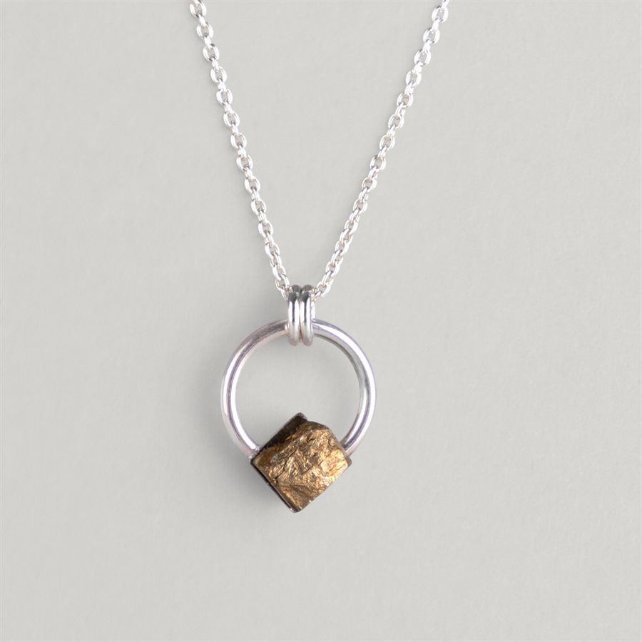 Pyrite and Circle Pendant