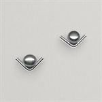 Boucles d’oreilles Mini Guillemet et perles – perle noire