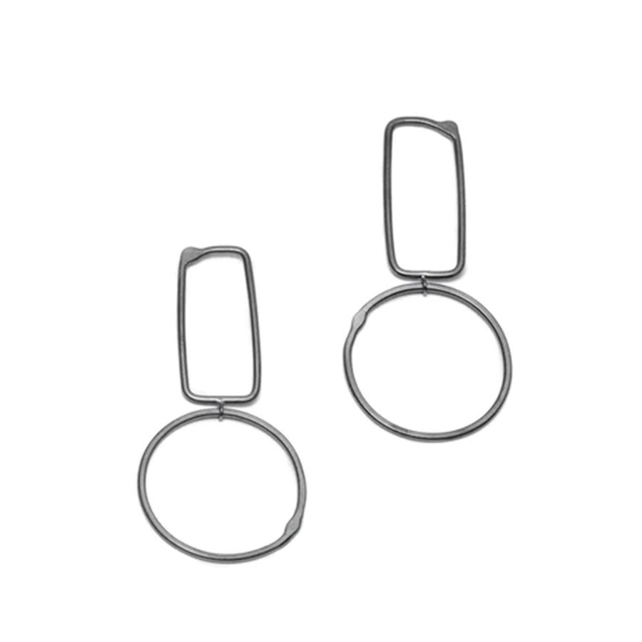  Mini-Clara oxidized silver earrings