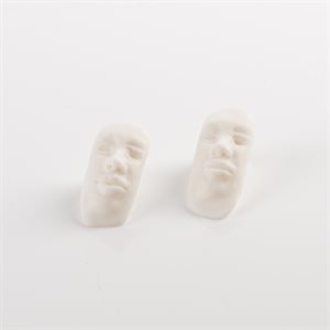 Boucle d'oreille personnage en céramique vendue à l'unité, modèle 2