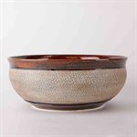Large cracked porcelain bowl