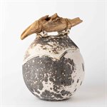 Obvara ceramic and driftwood jar