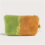 Grande pochette en laine feutrée - Verte 2