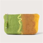 Grande pochette en laine feutrée - Verte 3