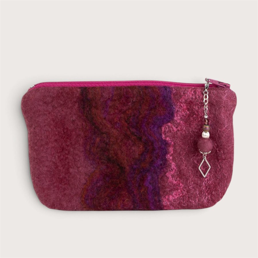 Moyenne pochette en laine feutrée - Mauve 5