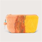 Medium Felted Wool Pouch - Orange 