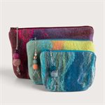 Medium Felted Wool Pouch - Orange 