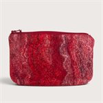 Moyenne pochette en laine feutrée - Rouge 