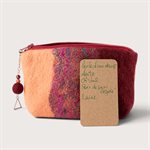 Moyenne pochette en laine feutrée - Rouge 