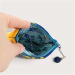 Petite pochette en laine feutrée - Bleue 4