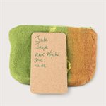 Small Felted Wool Pouch - Green 