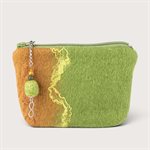Small Felted Wool Pouch - Green 