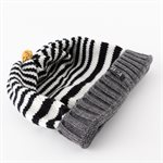 Bonnet pour enfant en laine mérinos, Nickel, noir, crème, or