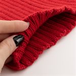 Adult merino wool neck warmer, Solid cranberry